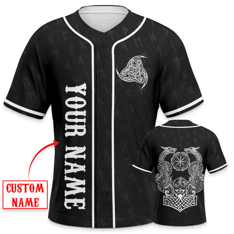 Odin Allfather Viking God Tattoo Custom Baseball Jersey