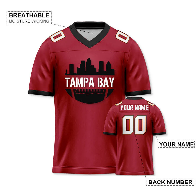 Custom Football Jersey With Tampa Bay City Souvenir Fashion Football Shirt